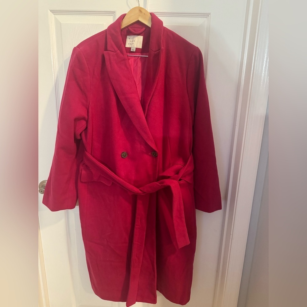 a new day Hot Pink Pea Coat, large